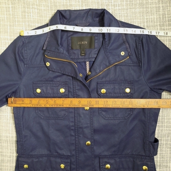 J. CREW Downtown Field Jacket Military Utility Navy Blue Women’s S - Picture 10 of 16
